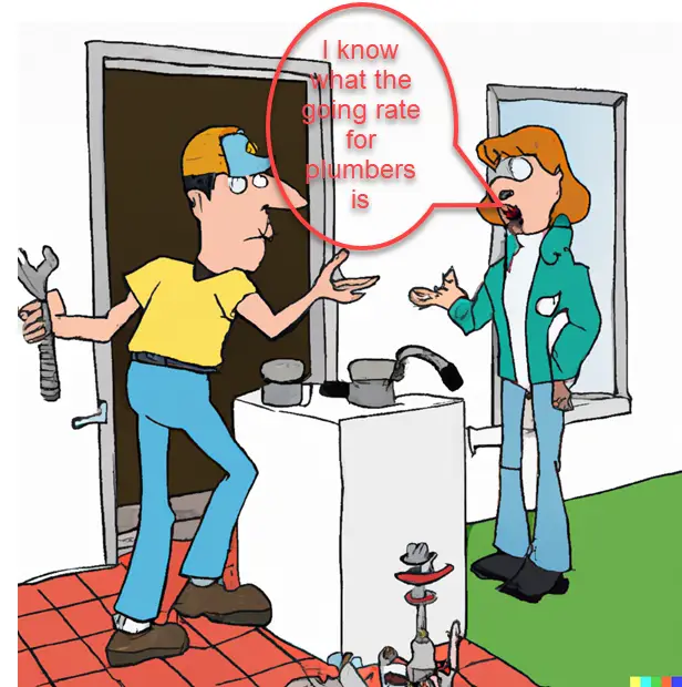 The Myth Of The “Going Rate or Recommended Rate” For Plumbing Services