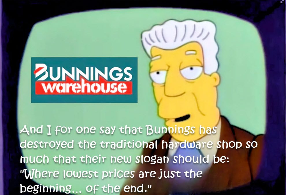 Bunnings are not plumbers