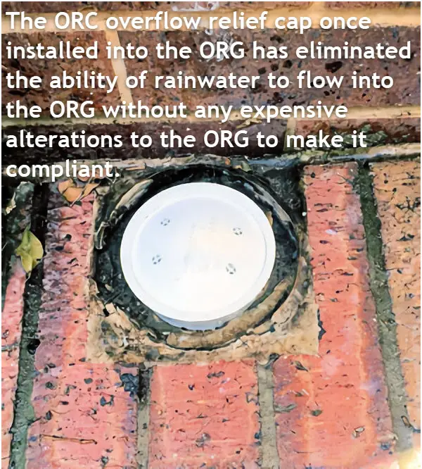 ORC overflow relief cap iby Whywait Plumbing into the home of Michael Power<br />
