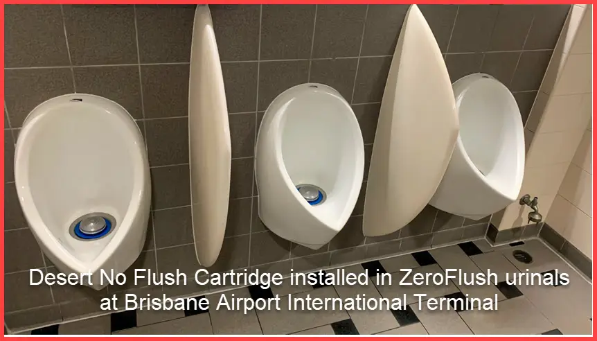 Desert No Flush Cartridge in ZeroFlush waterless urinals