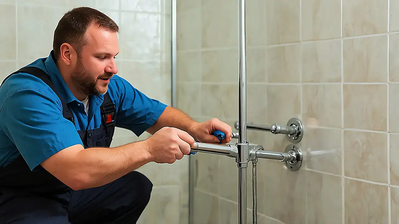 plumbers installing grab rails Accessible Plumbing Solutions For Elderly And Disability Needs