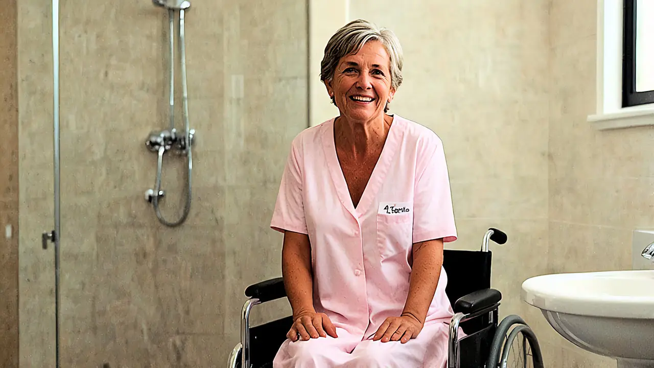 woman in shower Accessible Plumbing Solutions For Elderly And Disability Needs