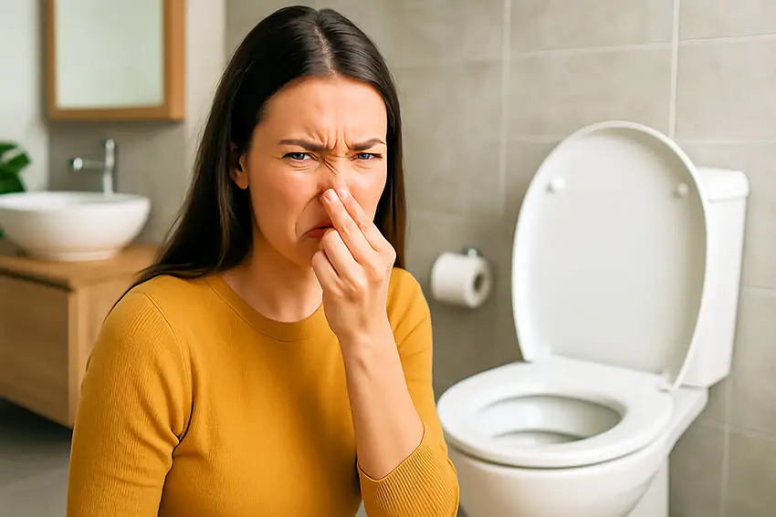 toilet smells after cleaning